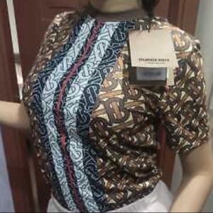 ❌🔥‼️NWT BURBERRY‼️❌RARE Burberry London Thomas Monogram logo collection XS Top